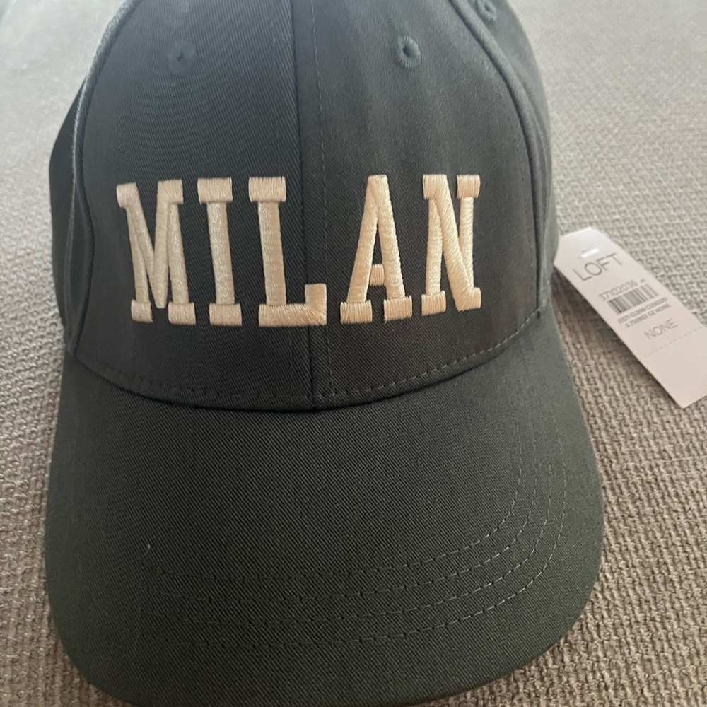LOFT Black Cap with Cream MILAN Embroidery
